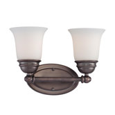 Bella Two Light Bath Lamp in Oiled Bronze