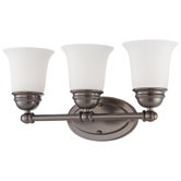 Bella Three Light Wall Lamp in Oiled Bronze