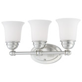 Bella Three Light Wall Lamp in Brushed Nickel