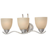 Triton Three Light Wall Lampin Moonlight Silver