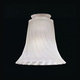 White Ribbed Glass Shade
