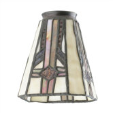 2.25" Ceiling Fan Fitter Square Tiffany Glass Shade