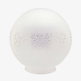 3.25" Ceilng Fan Fitter Frosted Victorian Globe Shade