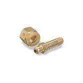 1/4" NPT X 2 1/2" Long Male Brass Hand Tight Regulator Nipple CGA 346