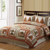 Log Cabin Leaves Quilt