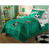 Soccer Twin Quilt with Sham