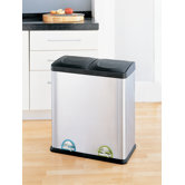 15.8 Gallon Two Compartment Step-On Bin