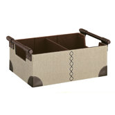 CD/DVD Bin with Adjustable Divider in Beige / Brown