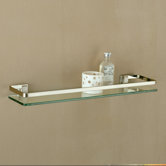 Glass Shelf with Nickel Mounts and Rail