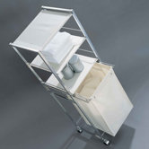 3 Shelf Bath Valet with Hamper