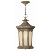 Rowe Park Hanging Lantern in Pearl Bronze