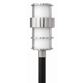 Saturn Outdoor Post Lantern in Stainless Steel