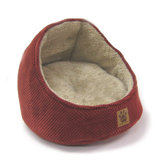 Hooded Cat Bed in Dark Rust