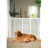Pet Partition Mesh Pet Gate in White