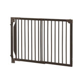 Expandable Walk-Thru Pet Gate Coffee Bean