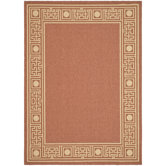 Courtyard Rust/Sand Geometric Rug