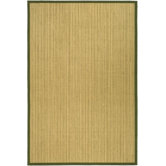 Natural Fiber Green Border Rug