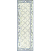 DuraRug Ivory/Light Blue Rug