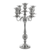 Five Arm Stainless Steel Candelabra