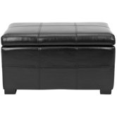 Lucas Bicast Leather Bedroom Storage Ottoman