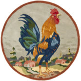 Rooster on The Hill Novelty Rug
