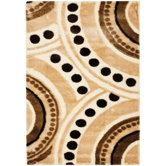 Miami Shag Beige/Multi Polka Dot Rug