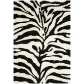 Florida Shag Ivory/Black Rug