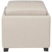 Carter Fabric Cube Ottoman