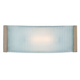 Helium  Wall Sconce with Checkered Frosted Glass in Brushed Steel