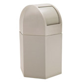 45 Gallon Hex Waste Container with Dome Lid