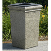 30-Gallon StoneTec Waste Container with Lid and Liner