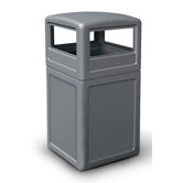 38 Gallon Square Waste Container with Dome Lid