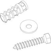 Waste Receptacle Security Hardware (Set of 3)