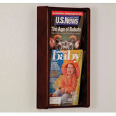 Two Pocket Acrylic and Oak Wall Display