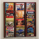 Twelve Pocket Acrylic and Oak Wall Display
