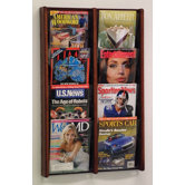 Eight Pocket Acrylic and Oak Wall Display