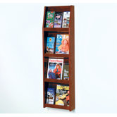Four Magazine and Twelve Brochure Wall Display with Optional Floor Stand