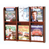 Six Magazine Oak and Acrylic Wall Display