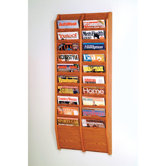 Twenty Pocket Wall Mount Magazine Rack