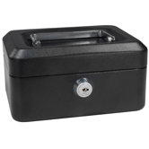 Extra Small Black Cash Box with Key Lock