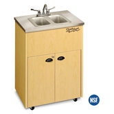 Silver Premier 2 Stainless Steel Portable Double Hand-Washing Station NSF Certified