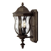 Monticella 17.88" x 7.88"  Outdoor Wall Lantern in Walnut Patina