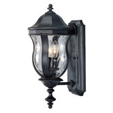 Monticella 17.88" x 7.88"  Outdoor Wall Lantern in Black