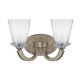 Forum Two Light Bath Vanity in Gold Dust