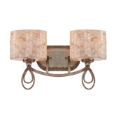 Acacia Two Light Bath Vanity in Oxidized Silver