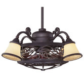 St. Louis 4 Light Bay Fan Chandelier