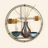 Romney Stained Glass Vase & Bowl Wall Art