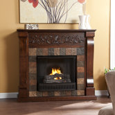 Belgrave Slate Gel Fuel Electric Fireplace