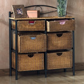 Royston 6-Drawer Wicker Storage Chest