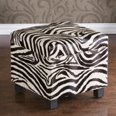 Wilson Zebra Storage Cube Ottoman